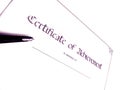 Certificate of achievement