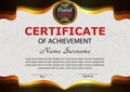 Certificate achievement. Elegant template. Reward. Royalty Free Stock Photo
