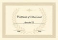 Certificate of Achievement featuring an elegant Royalty Free Stock Photo