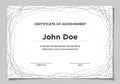 Certificate of Achievement featuring a minimalist design with abstract dashed lines Royalty Free Stock Photo