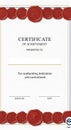 Certificate of Achievement featuring a minimalist design. The document has space for the Royalty Free Stock Photo