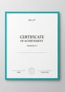 Certificate of Achievement featuring a minimalist design. The document measures 0.5 x 11 inches and Royalty Free Stock Photo