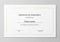 Certificate of Achievement featuring a simple, elegant design. The border is thin and gold, Royalty Free Stock Photo