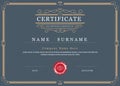 Certificate achievement frame border vector elegant Royalty Free Stock Photo