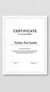 Certificate of Achievement with a minimalistic design. The document features a clean, Royalty Free Stock Photo