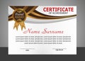 Certificate of achievement template. Elegant design. Vector Royalty Free Stock Photo