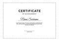 Certificate of Achievement template features a Royalty Free Stock Photo