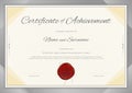 Certificate of Achievement template in modern theme Royalty Free Stock Photo