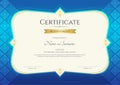 Certificate of achievement template in vector with applied Thai Royalty Free Stock Photo
