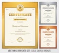 Certificate of achievement template in vector Royalty Free Stock Photo