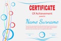 Certificate of achievement template in vector Royalty Free Stock Photo