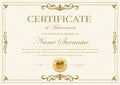 Certificate of achievement vector diploma template