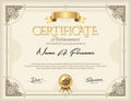 Certificate of Achievement Vintage Gold Frame