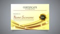 Certificate of Appreciation for for achievement graduation completion. Vector Royalty Free Stock Photo