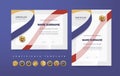 Certificate of appreciation or Award diploma template design and vector golden Luxury premium badges design