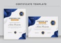 Certificate of Appreciation template, Certificate of achievement, awards diploma Royalty Free Stock Photo