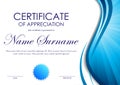 Certificate of appreciation template Royalty Free Stock Photo