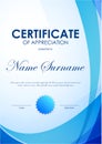 Certificate of appreciation template Royalty Free Stock Photo