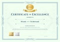 Certificate of appreciation template with gold award ribbon on a Royalty Free Stock Photo