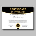Certificate of appreciation template vector trendy geometric design award achievement elegant success diploma business Royalty Free Stock Photo