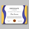 Certificate of appreciation template vector trendy geometric design award achievement elegant success diploma business Royalty Free Stock Photo