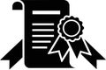 Certificate and Award Ribbon Icon Royalty Free Stock Photo