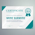 Certificate award template with clean and modern pattern Royalty Free Stock Photo