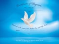 Certificate baptism template with dove