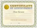 Certificate blank template. Vintage design. Blue color gamma Royalty Free Stock Photo