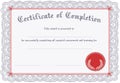 Certificate of Completion Royalty Free Stock Photo