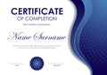 Certificate of completion template Royalty Free Stock Photo