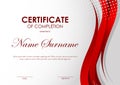 Certificate of completion template Royalty Free Stock Photo