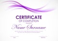 Certificate of completion template Royalty Free Stock Photo