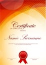Certificate of completion template Royalty Free Stock Photo