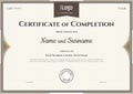 Certificate of completion template in vector Royalty Free Stock Photo