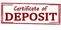 Certificate of deposit red stamp Royalty Free Stock Photo