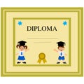 Certificate / Diploma background template. Frame