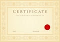 Certificate / Diploma background (template). Frame Royalty Free Stock Photo