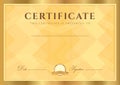 Certificate, Diploma of completion abstract design template Royalty Free Stock Photo