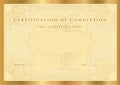 Certificate diploma of completion (template) Royalty Free Stock Photo