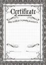 Certificate, Diploma template. Award pattern. Royalty Free Stock Photo