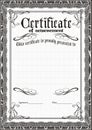 Certificate, Diploma template. Award pattern.