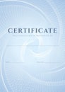 Certificate, Diploma template. Guilloche pattern Royalty Free Stock Photo