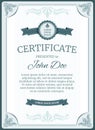 Certificate, diploma vector template design Royalty Free Stock Photo