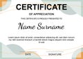 certificate document achievement background template vector design creative