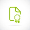 Certificate document vector icon