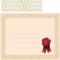 Certificate with elaborate border