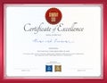 Certificate of excellence template