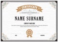 Certificate flourishes elegant template