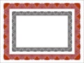 Certificate frame, modern, minimalis and elegant, colour and grayscale Royalty Free Stock Photo
